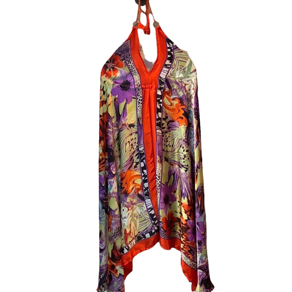 Silky material summer dress